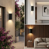 Curved LED Outdoor Wall Light, 6W, IP65, Black Aluminium
