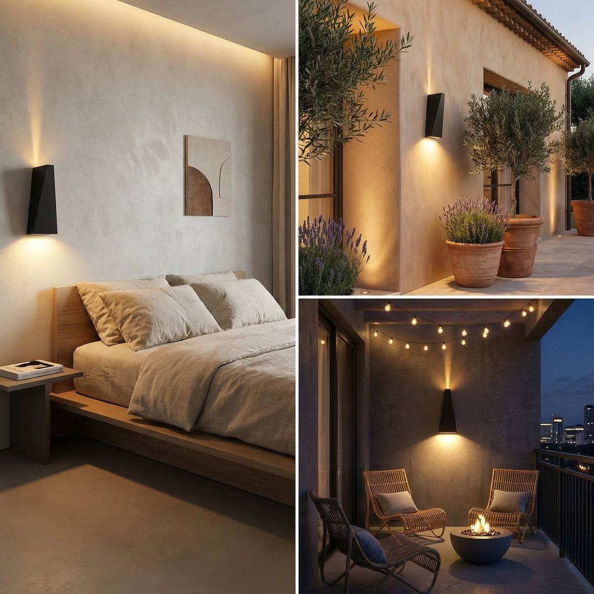 Tapered LED Outdoor Wall Light, 6W, IP65, Aluminium