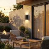 GLOAMING Vertical LED Outdoor Wall Light, Black Aluminium, 6W, Waterproof IP65