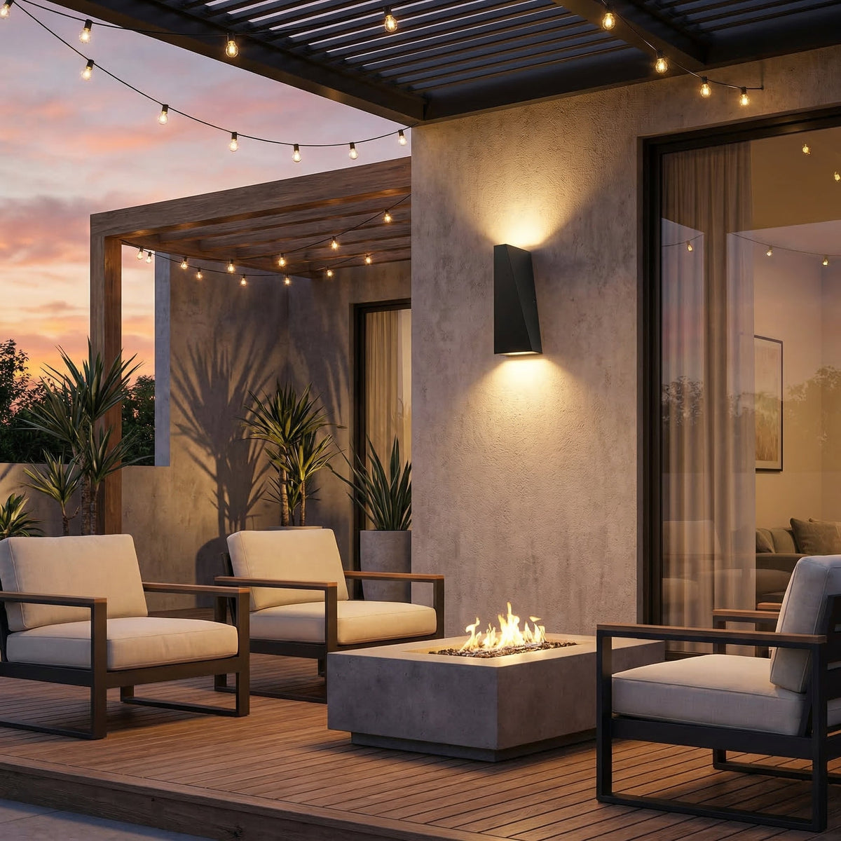 Tapered LED Outdoor Wall Light, 6W, IP65, Aluminium