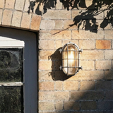Industrial Outdoor Wall Lantern in Black Cast Aluminium