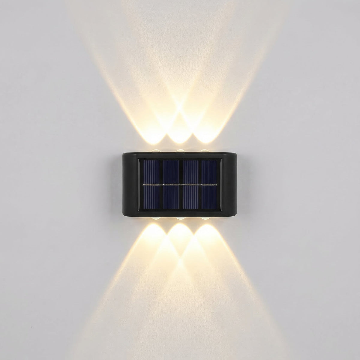 GLOAMING Solar LED Outdoor Wall Light, Warm White, ABS, Waterproof IP54