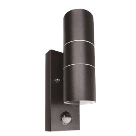 PIR Motion Sensor Outdoor Wall Light, GU10, Stainless Steel