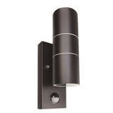 PIR Motion Sensor Outdoor Wall Light, GU10, Stainless Steel
