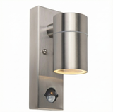 PIR Motion Sensor Outdoor Wall Light, GU10, Stainless Steel