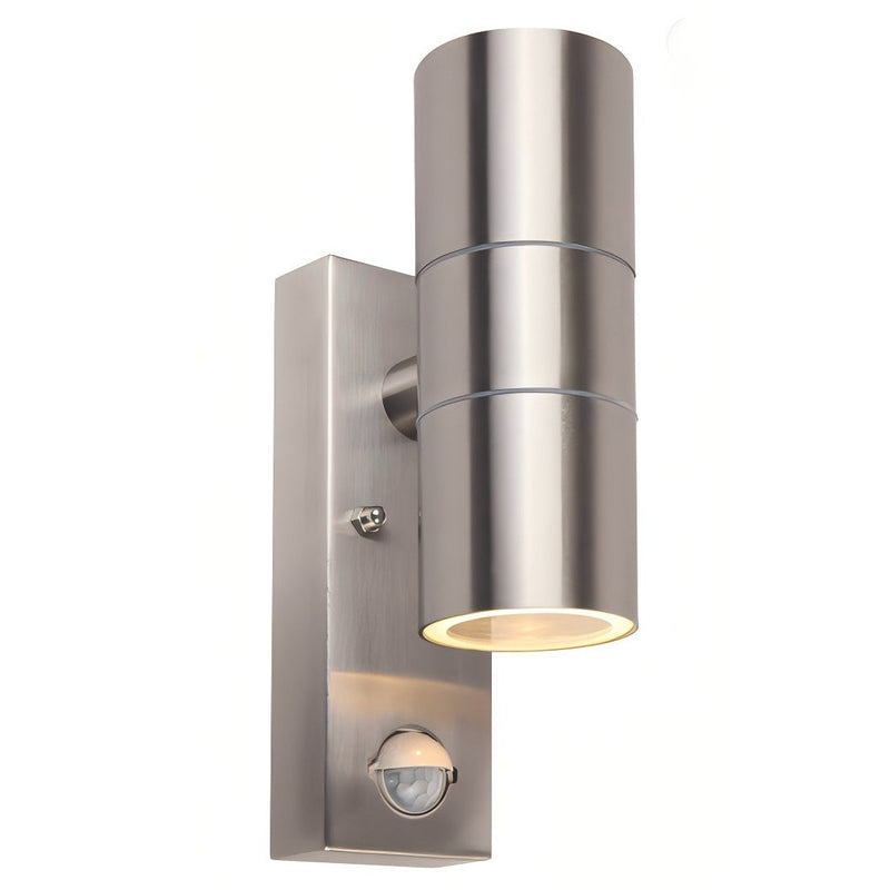 GLOAMING PIR Motion Sensor Outdoor Wall Light, Stainless Steel, GU10, Water-Resistant
