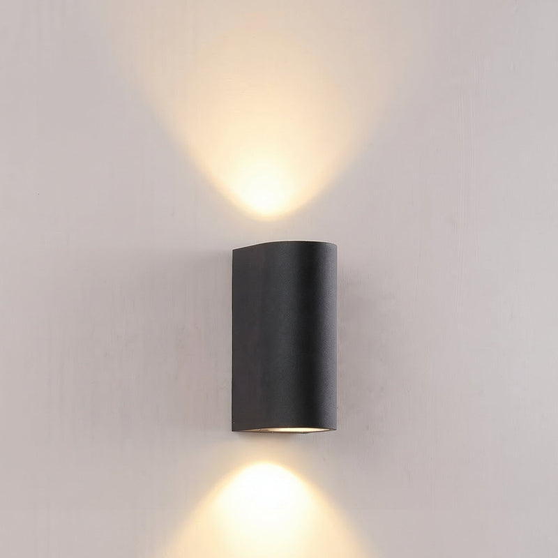 GLOAMING Cylindrical LED Outdoor Wall Light, Aluminium, 6W, Waterproof IP65