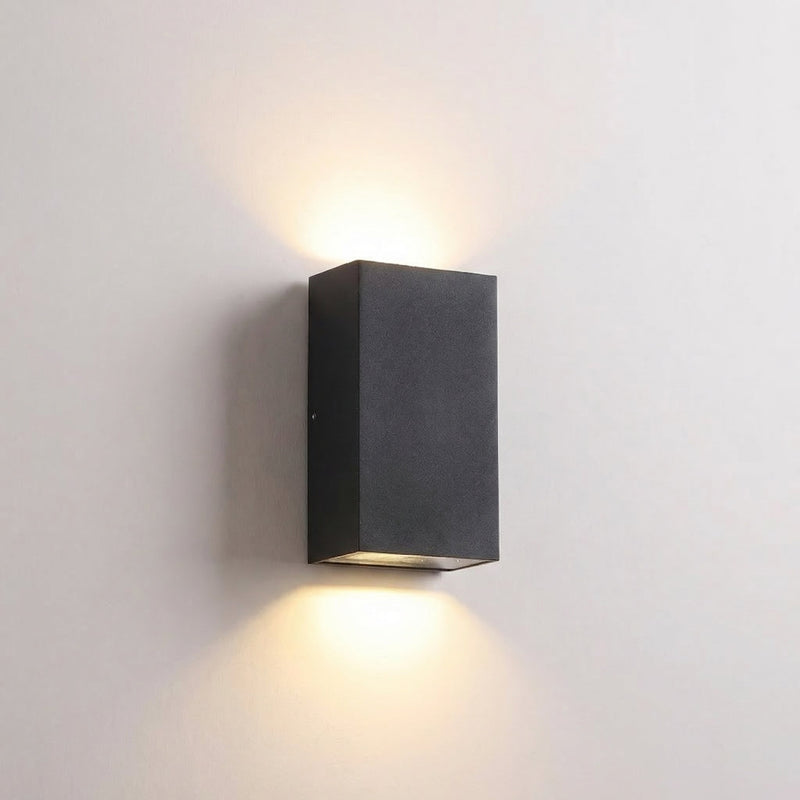 GLOAMING Vertical LED Outdoor Wall Light, Black Aluminium, 6W, Waterproof IP65