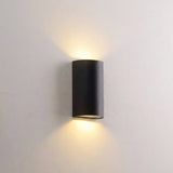 Curved LED Outdoor Wall Light, 6W, IP65, Black Aluminium