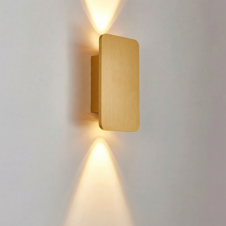 Brushed Aluminium Up & Down Wall Light