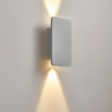 Brushed Aluminium Up and Down Wall Light for Indoor Spaces