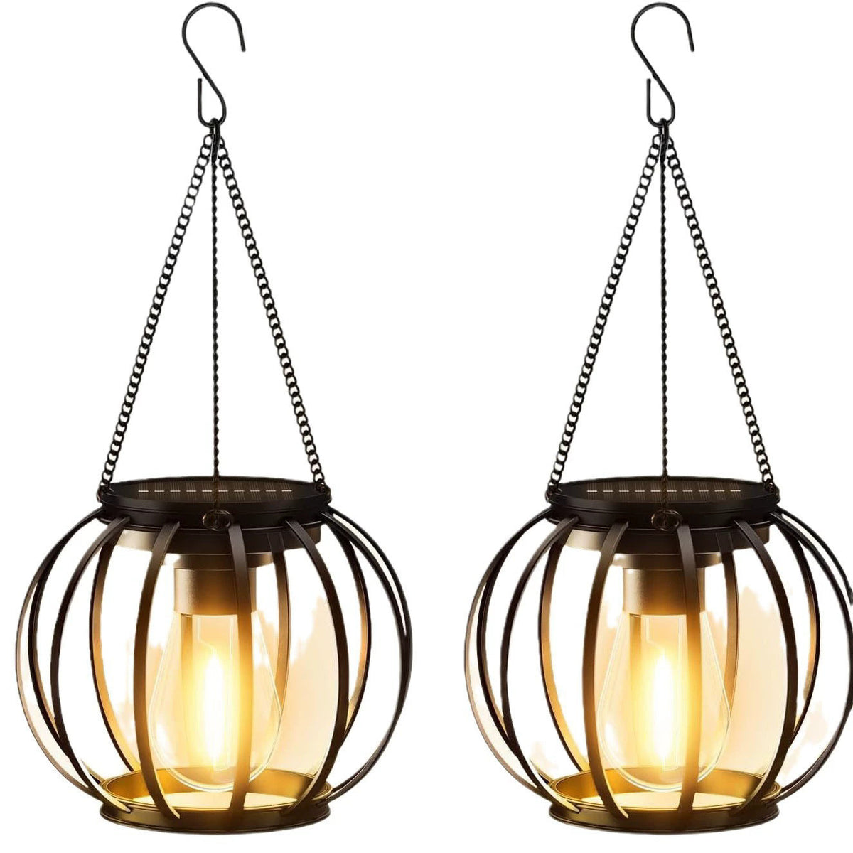 Solar Hanging Lantern with Warm White Mesh Light