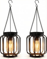 Solar Hanging Lantern, IP65, Iron Cage Design
