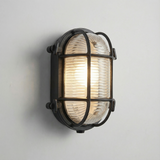 Industrial Outdoor Wall Lantern in Black Cast Aluminium