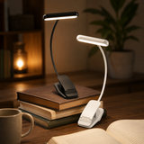 Clip-On Book Light – Rechargeable Reading Lamp with Flexible Neck