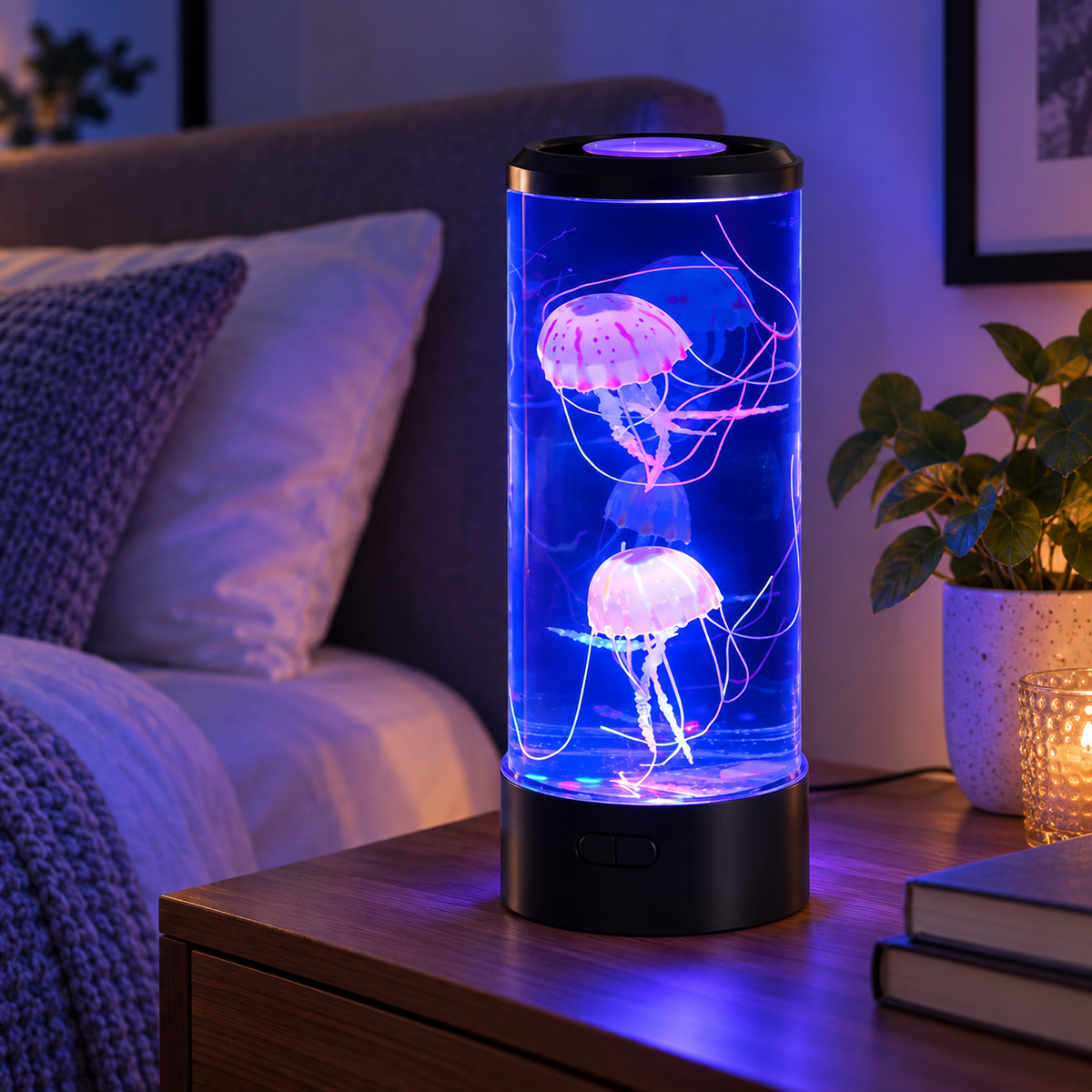 Jellyfish Lamp with Colour-Changing LED Aquarium Effect
