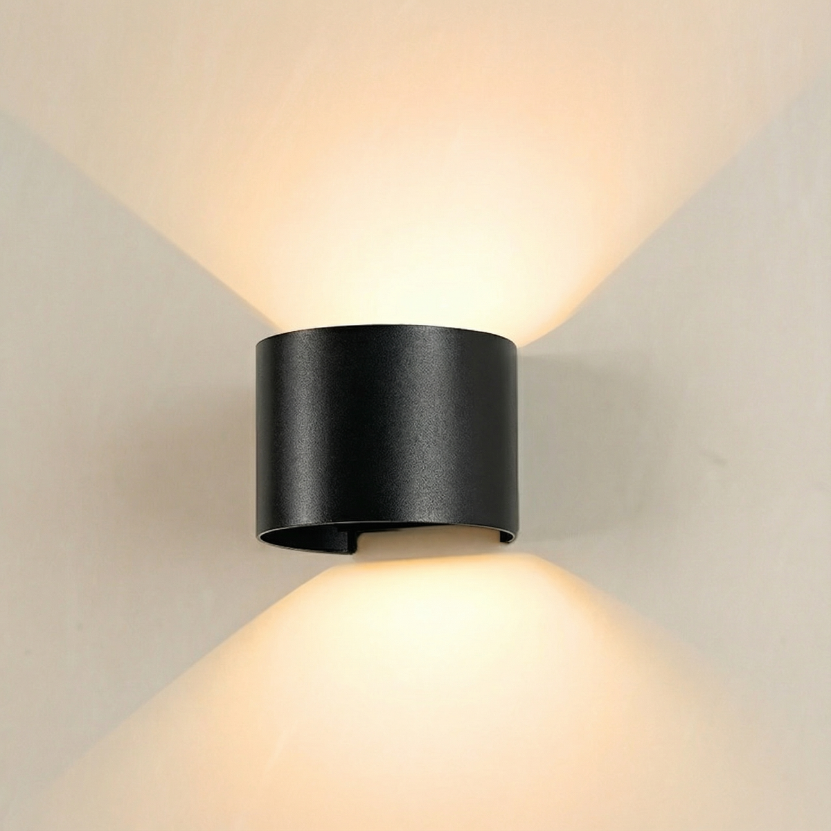 GLOAMING Adjustable LED Up & Down Wall Light, Square/Half-Circle, 6W/10W/12W, Waterproof