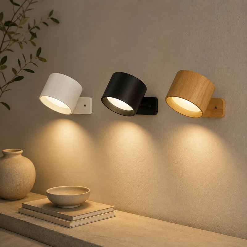 Cordless Bedside Wall Light – Rechargeable Magnetic Reading Lamp