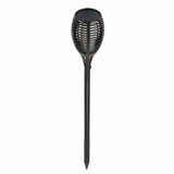 GLOAMING Solar Flame Torch Garden Light, Black, Flickering LED, Ground Stake