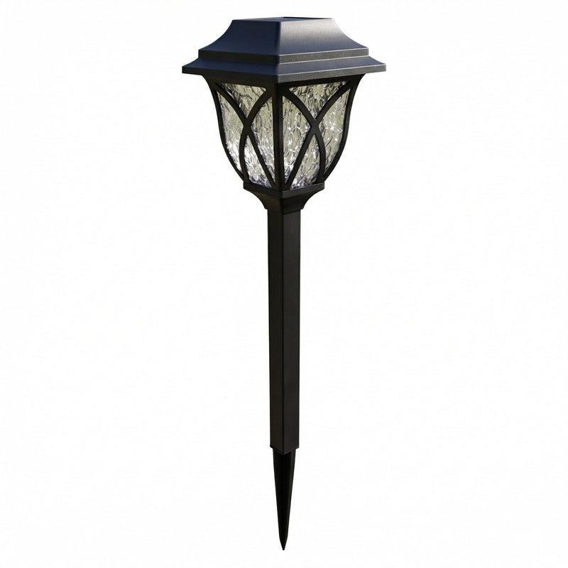GLOAMING Solar Garden Stake Lantern, White/Warm, IP44 Waterproof