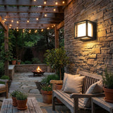 Dusk-to-Dawn Outdoor Wall Light with Warm White LED