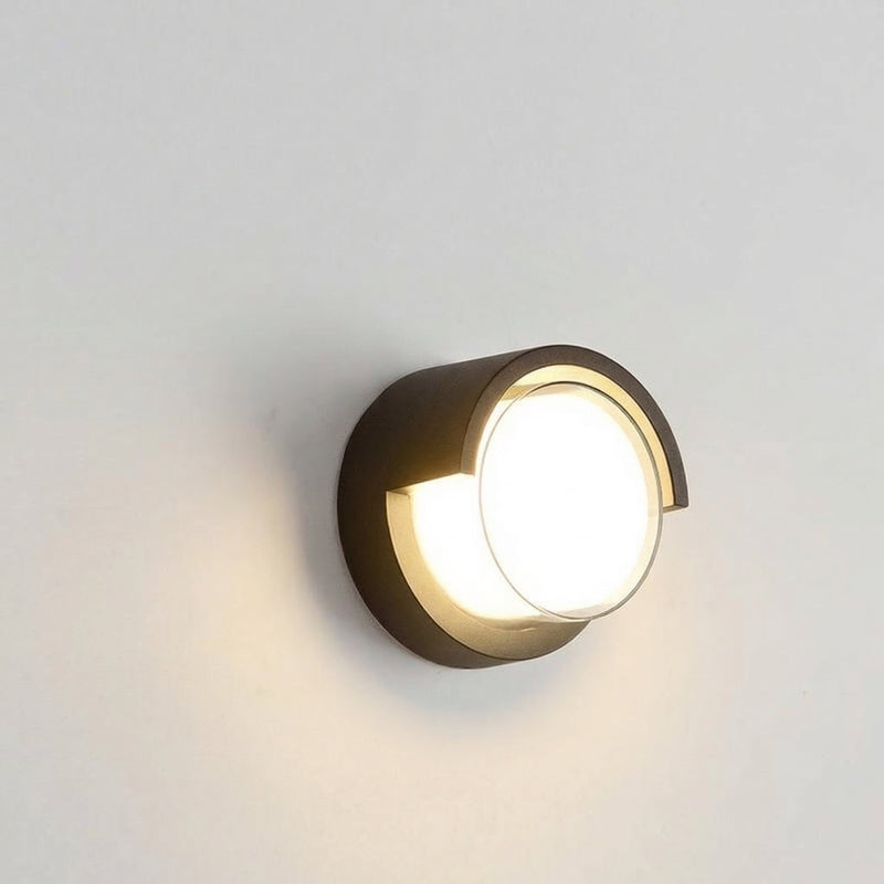 GLOAMING Round LED Outdoor Wall Light, 12W, Waterproof IP65, Warm/Cool White
