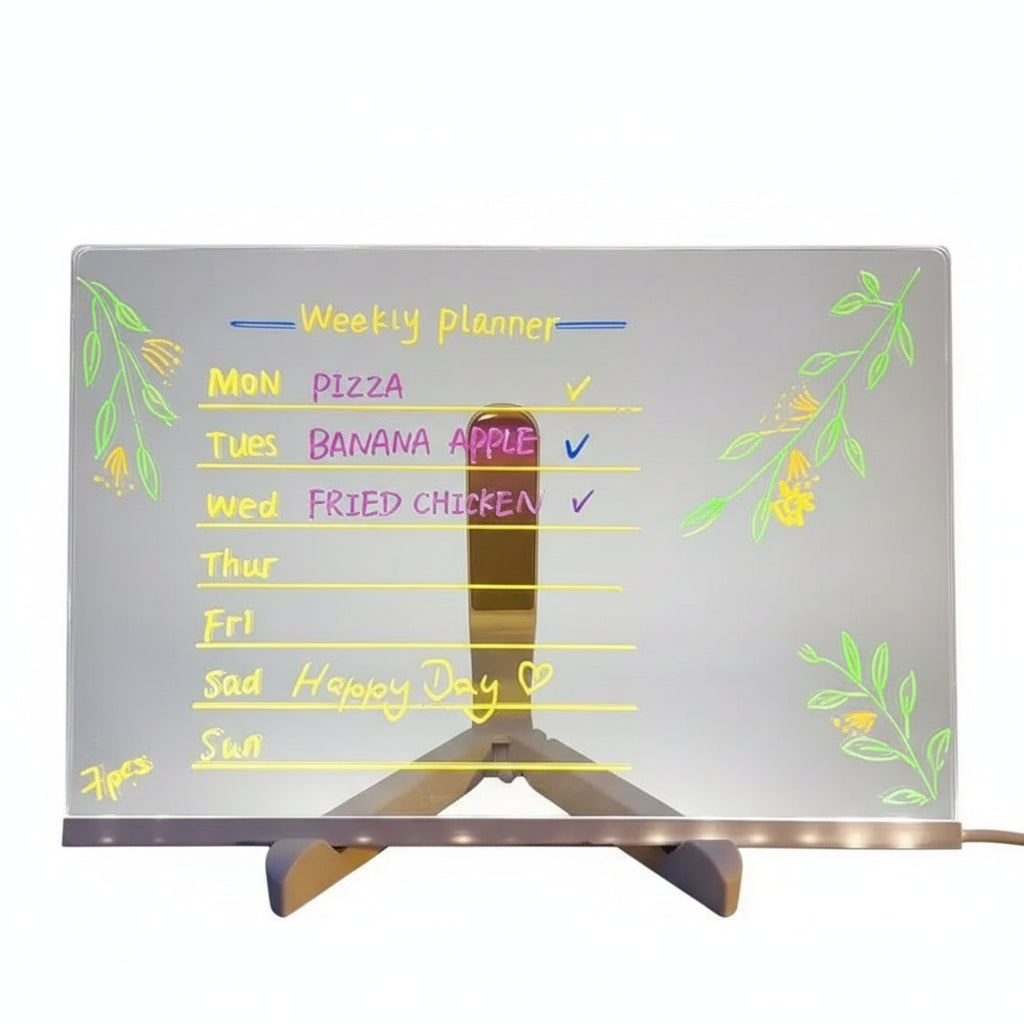LED Drawing Board for Kids with 7 Coloured Pens