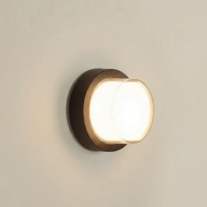 GLOAMING 12W LED Outdoor Wall Light, Circular Halo, Warm/Cool White Switchable, Waterproof IP65