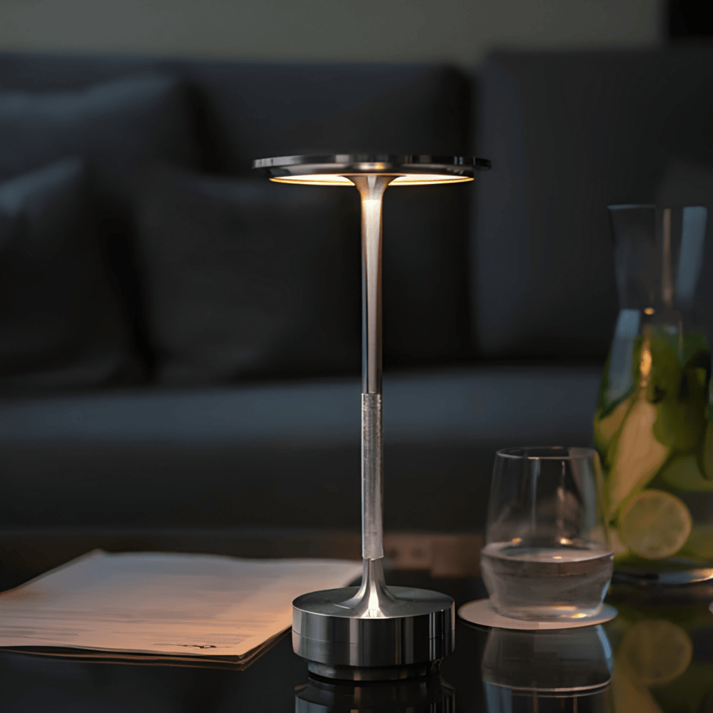 Cordless Table Lamp with Rechargeable Touch-Dimmable LED