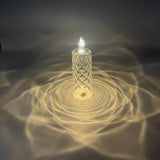 Flameless LED Candle with Warm White Crystal-Effect Glow