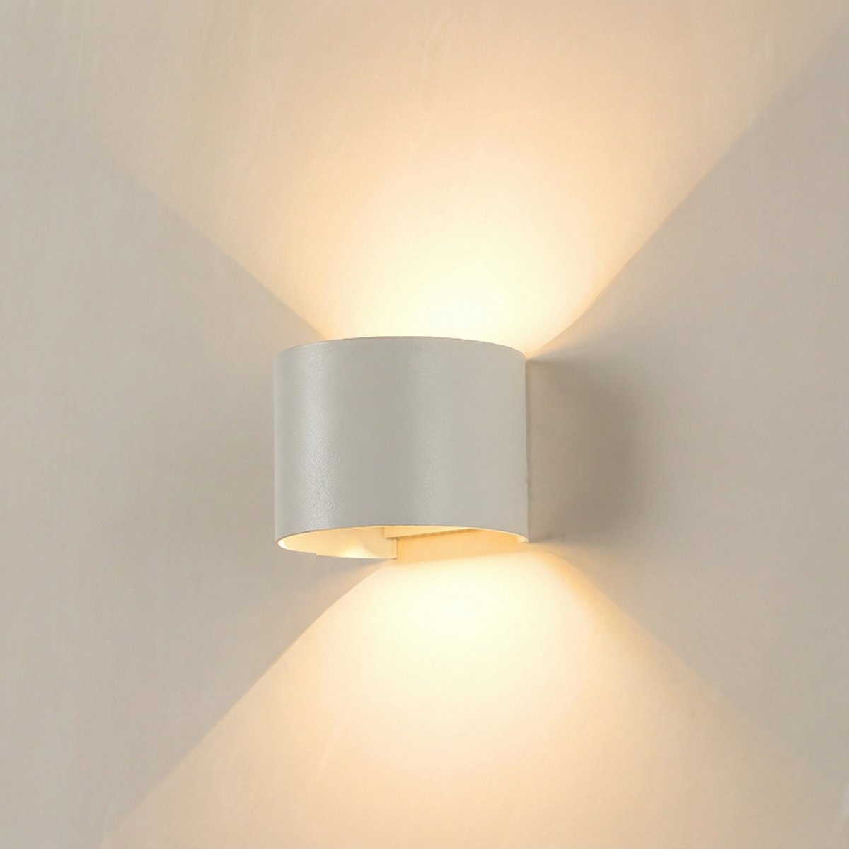 GLOAMING Adjustable LED Up & Down Wall Light, Square/Half-Circle, 6W/10W/12W, Waterproof