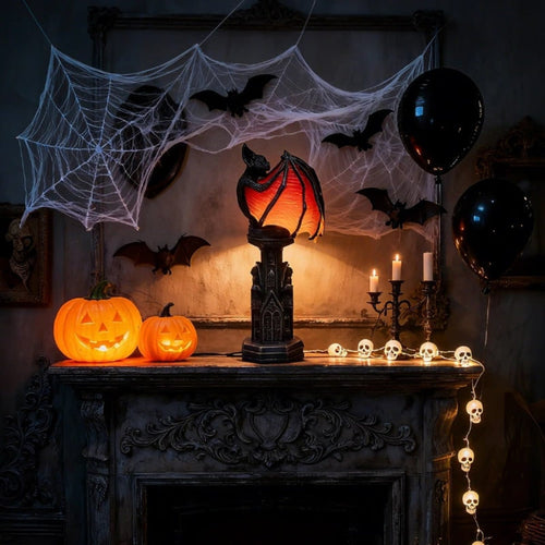 Bat Decorative Table Lamp, Gothic Halloween Accent Light – Gloaming