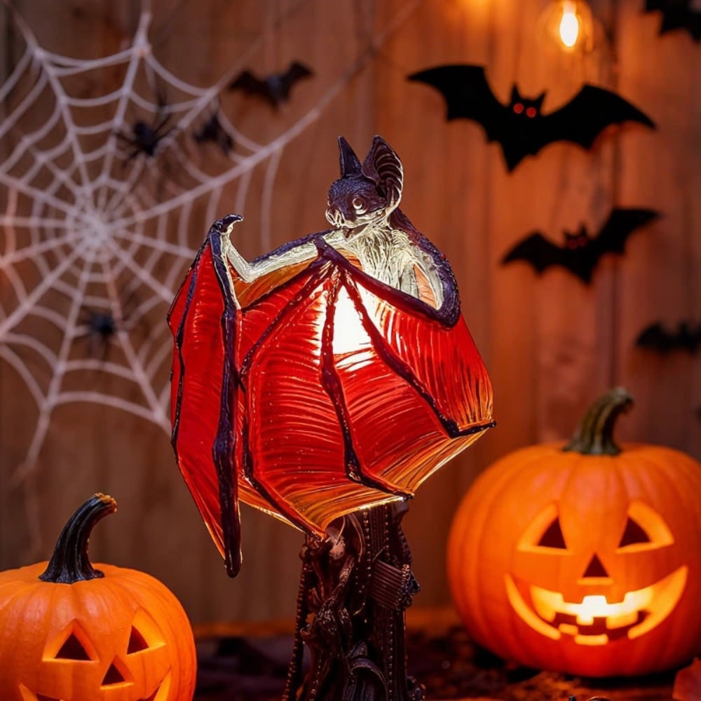 Bat Decorative Table Lamp, Gothic Halloween Accent Light – Gloaming
