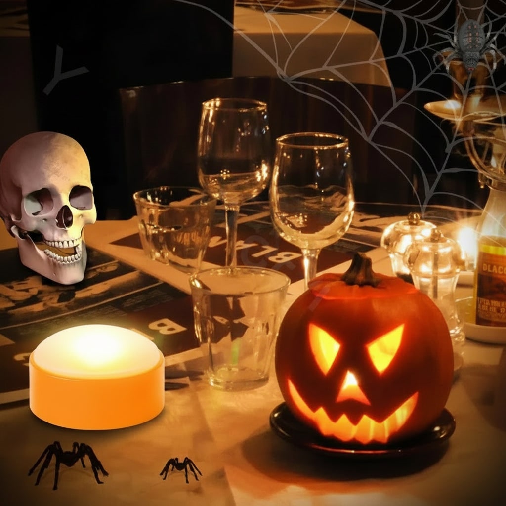 Battery-Operated Pumpkin Lights for Halloween Decorations