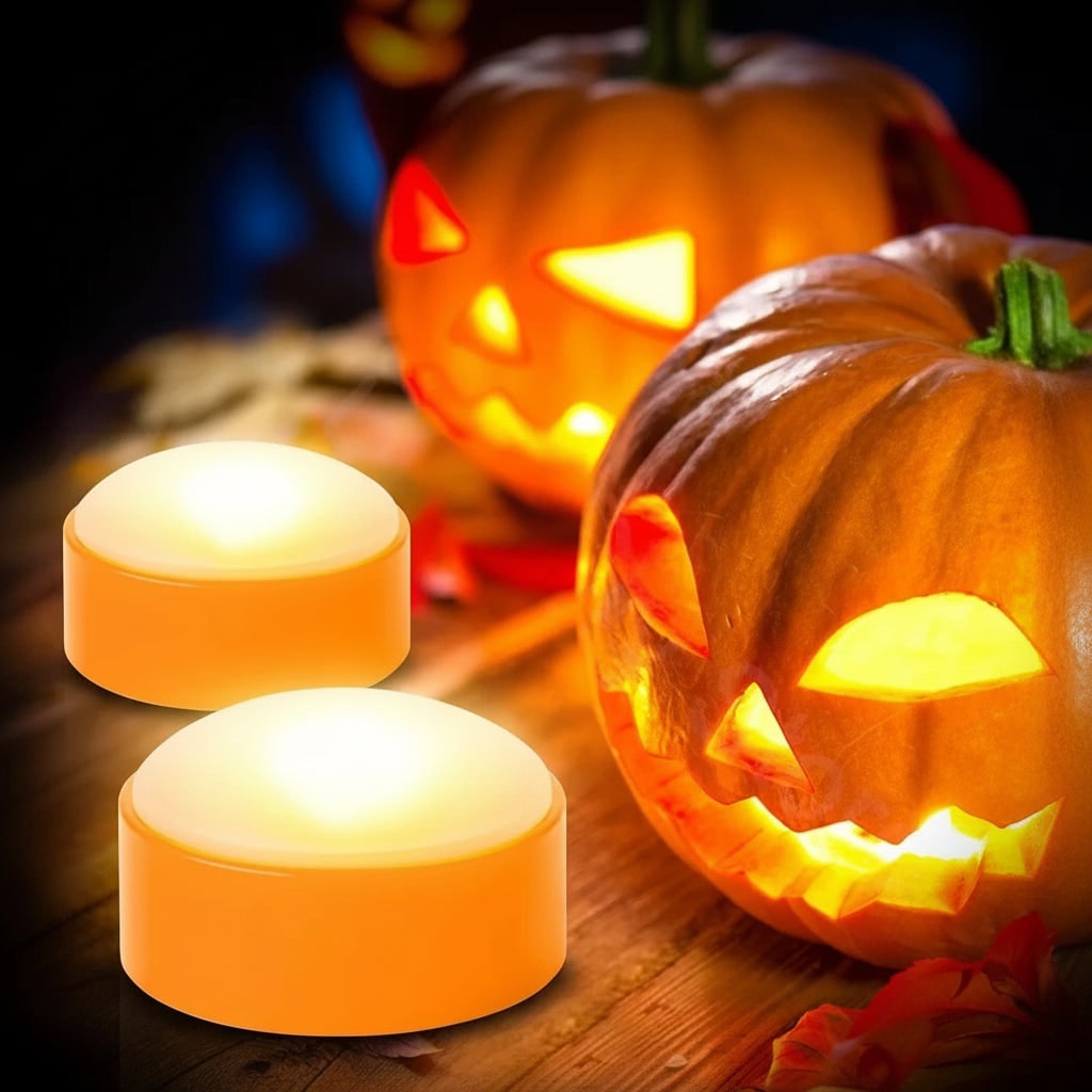 Battery-Operated Pumpkin Lights for Halloween Decorations