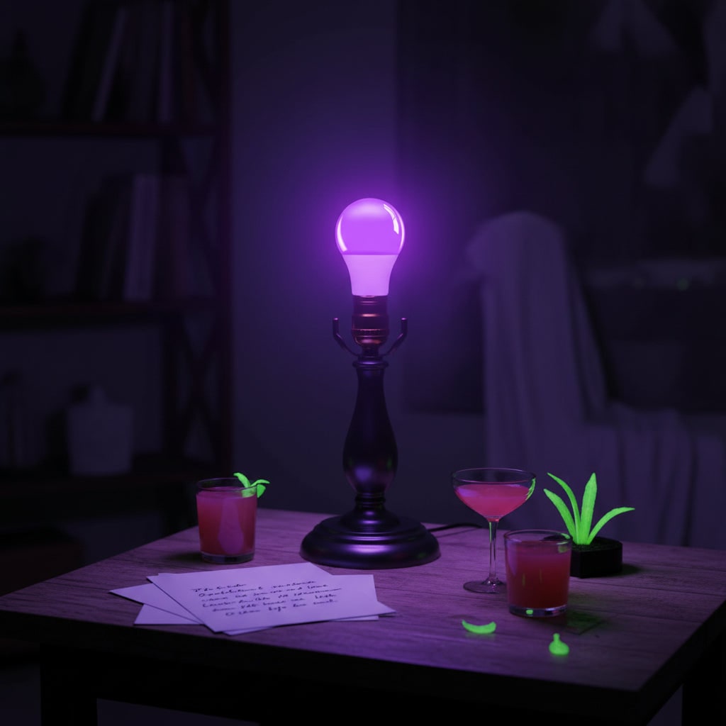 Halloween UV Black Light Bulb – E27 Fluorescent Glow
