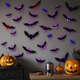 Light-Up 3D Bat Wall Decorations for Halloween