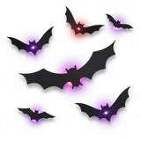 Light-Up 3D Bat Wall Decorations for Halloween
