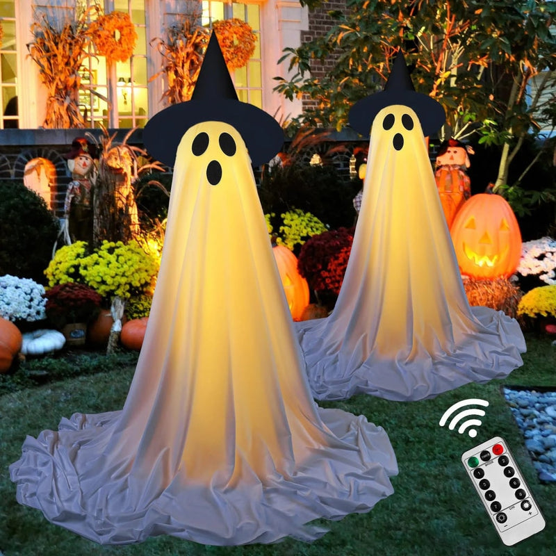 Outdoor Halloween Ghost Decoration – Motion-Activated Lights and Sound