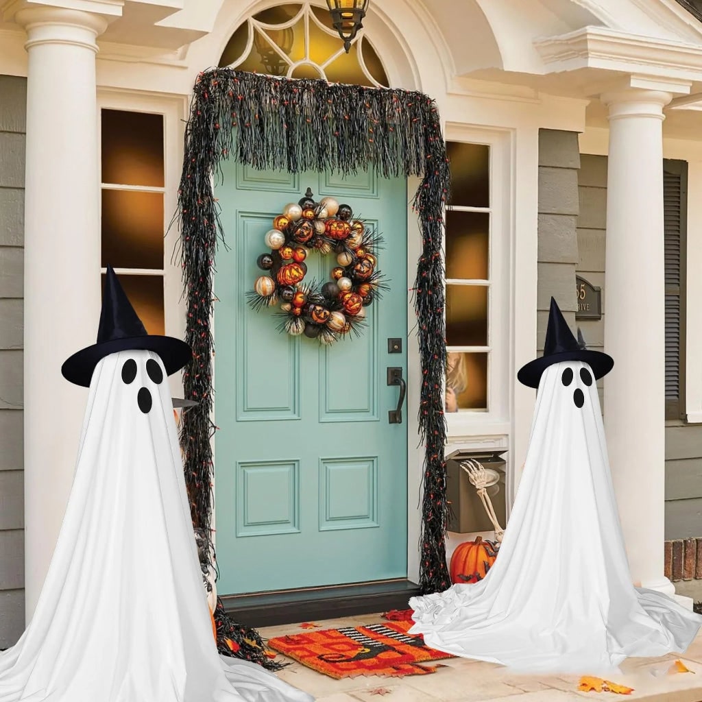 Outdoor Halloween Ghost Decoration – Motion-Activated Lights and Sound