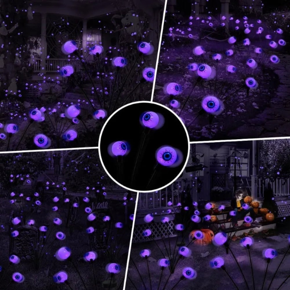Solar Glowing-Eye Garden Orb Lights, Outdoor Halloween Decor – Gloaming