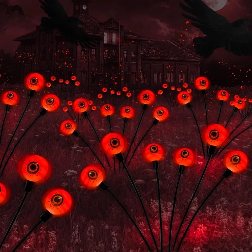 Solar Glowing-Eye Garden Orb Lights, Outdoor Halloween Decor – Gloaming