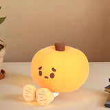 Rechargeable Pumpkin Night Light, Touch-Dimmable Halloween Lamp – Gloaming