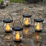 Solar Halloween Lantern with Flickering Flame Effect