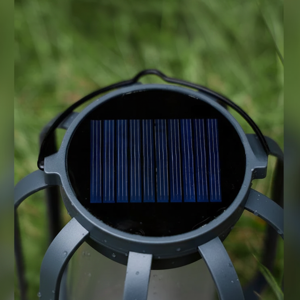 Solar Halloween Lantern with Flickering Flame Effect