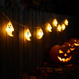 Halloween Ghost String Lights – Battery-Operated, 1.5m