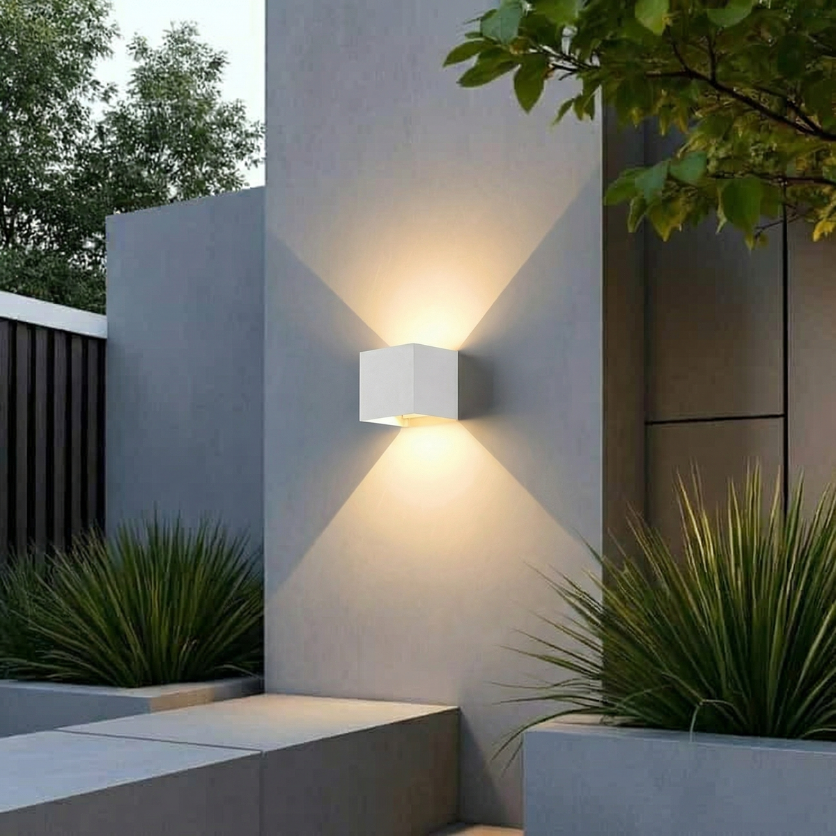 Adjustable LED Up and Down Wall Light, 6W–12W, Waterproof