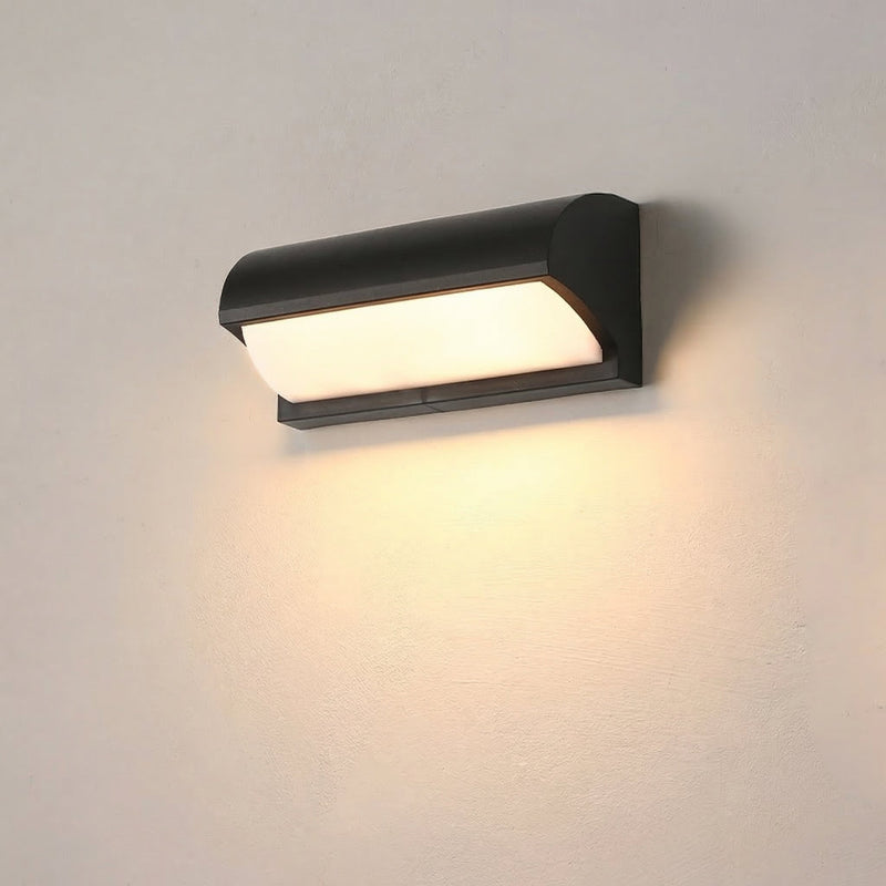 GLOAMING 22W LED Outdoor Wall Light, Black, Waterproof IP65, Warm White