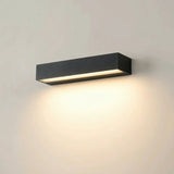Long Linear Outdoor Wall Light with Warm White LED