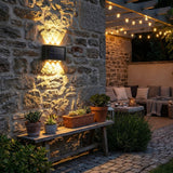 GLOAMING Solar LED Outdoor Wall Light, Warm White, ABS, Waterproof IP54